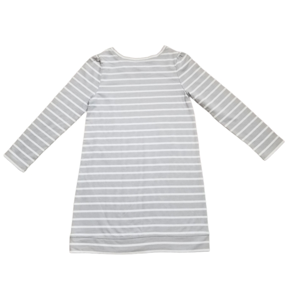 Gymboree Grey Striped Dress Size M 7/8 - Picture 3 of 5
